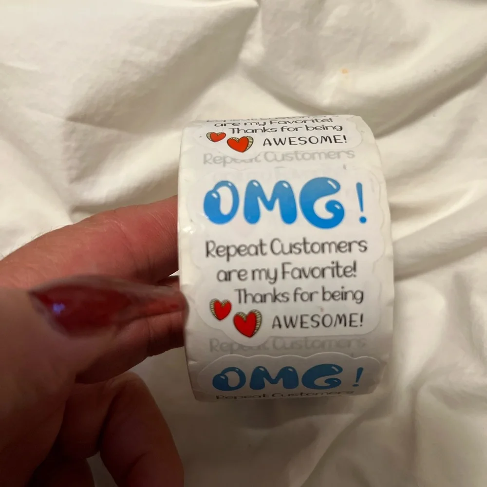 OMG! Repeat Customers Sticker Roll 500 Stickers